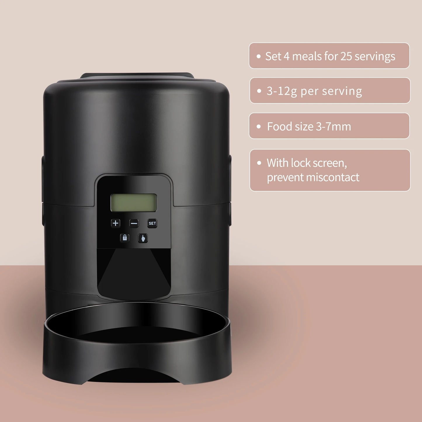 2L Automatic Smart WIFI Button Cat Feeder Pet Food Dispenser for Dry Food Cat Dogs Kibble Dispenser Pet Food Bowl
