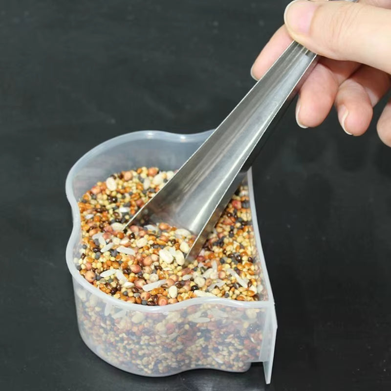 1Pcs Bird Cage Stainless Steel Feeder Feeding Supply Parrot Pigeon Bird Accessory Bird Feed Containers Hummingbird Feeder