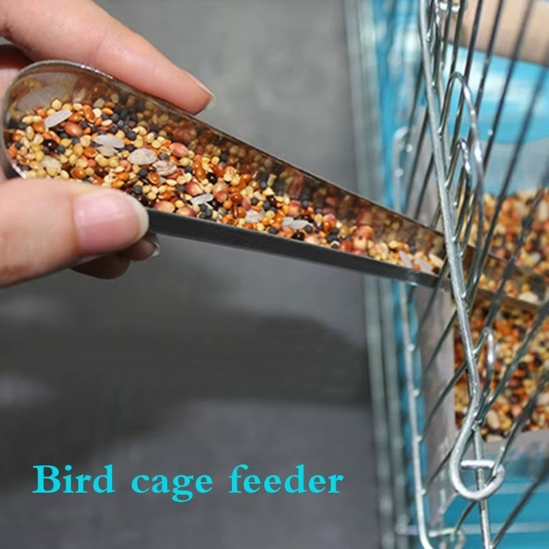 1Pcs Bird Cage Stainless Steel Feeder Feeding Supply Parrot Pigeon Bird Accessory Bird Feed Containers Hummingbird Feeder