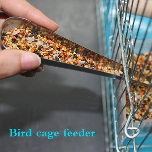 1Pcs Bird Cage Stainless Steel Feeder Feeding Supply Parrot Pigeon Bird Accessory Bird Feed Containers Hummingbird Feeder