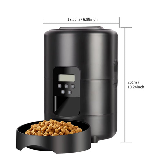 2L Automatic Smart WIFI Button Cat Feeder Pet Food Dispenser for Dry Food Cat Dogs Kibble Dispenser Pet Food Bowl