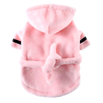 Dog Bath Robe after Bath, Quick Dry Absorbent Towel Robe with Belt for Small Medium Dogs Cats, Post Bath Drying Pet Accessories