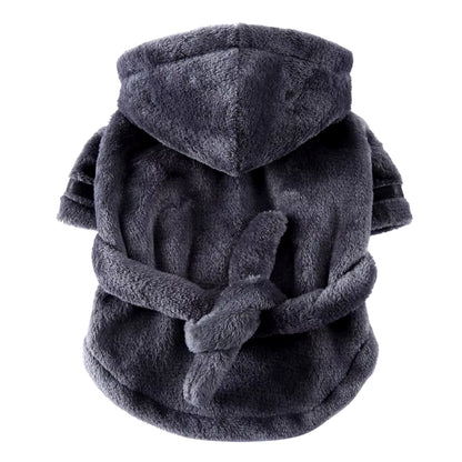 Dog Bath Robe after Bath, Quick Dry Absorbent Towel Robe with Belt for Small Medium Dogs Cats, Post Bath Drying Pet Accessories