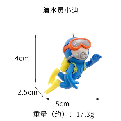 Fish Tank Decorations Aquarium Accessories Floating Diver Aquarium Ornaments Small Floating Ball Aquarium Accessories